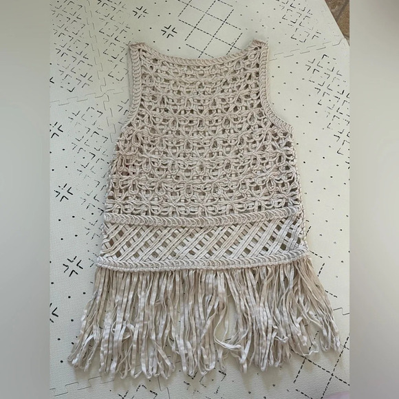 NWOT Endless Rose Woven Tank‎ Natural S/M - Picture 7 of 9